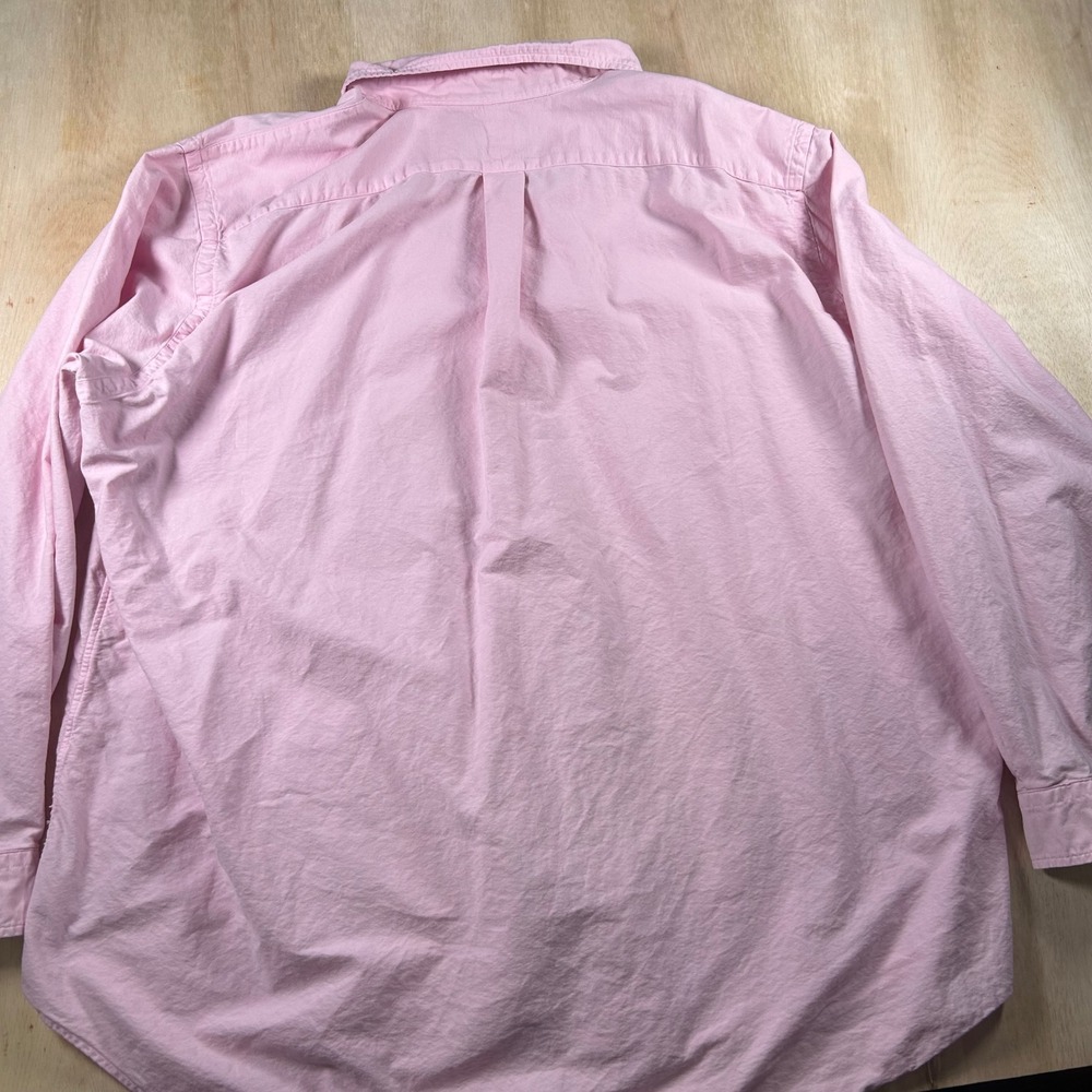 Polo Ralph Lauren Mens 2XB Big & Tall Pink Oxford Button Down Shirt Blue Pony - Picture 6 of 6